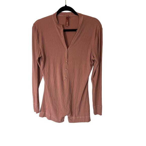 Skims Soft lounge button up henley romper size XL - Picture 1 of 3